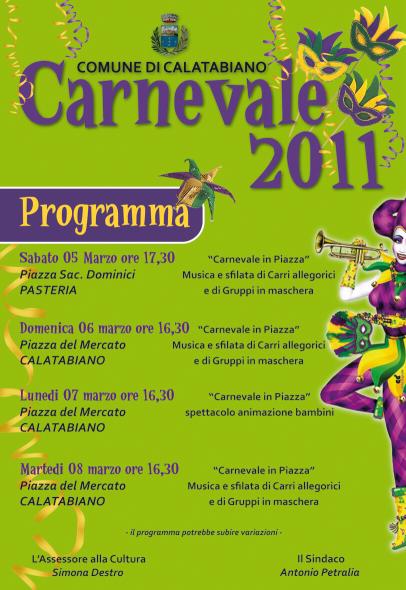 Locandina carnevale 2011