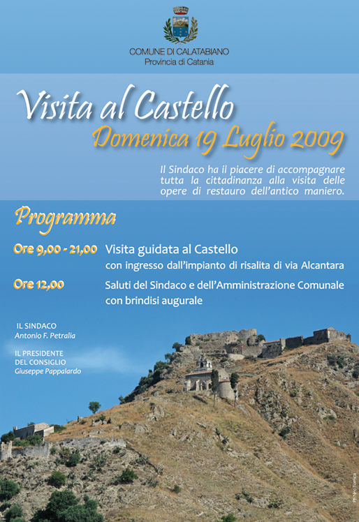 Locandina visita al castello